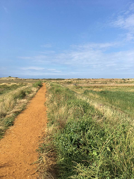 The path taking you out to Gun Hill