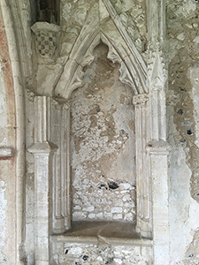 Castle Acre Priory interior carvings