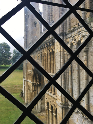 Castle Acre Priory view from the window
