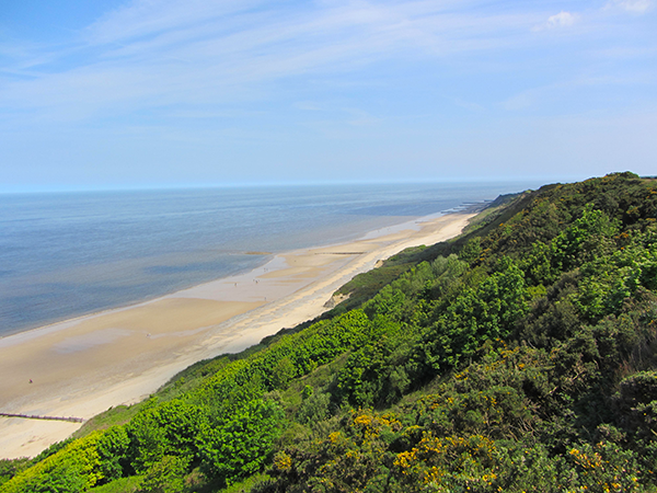 Stunning views on one of the Cromer short break walks Cliff top views of the beach
