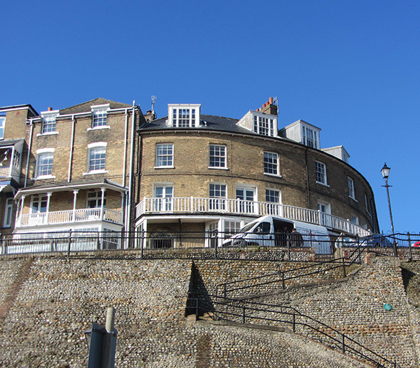The corner of the Esplanade in Cromer Cromer Esplanade crescent