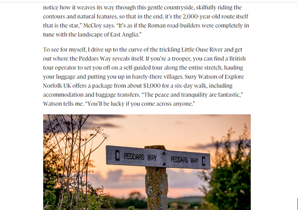 Article on the history of the Peddars Way