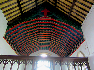 Sustead church ceiling